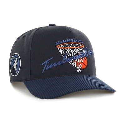 Men's '47  Navy Minnesota Timberwolves Nothing But Net Hitch Adjustable Hat