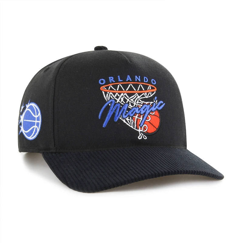 Men's '47  Black Orlando Magic Nothing But Net Hitch Adjustable Hat