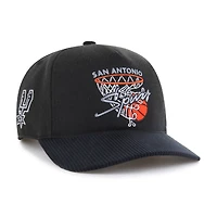 Men's '47  Black San Antonio Spurs Nothing But Net Hitch Adjustable Hat