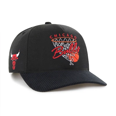Men's '47  Black Chicago Bulls Nothing But Net Hitch Adjustable Hat