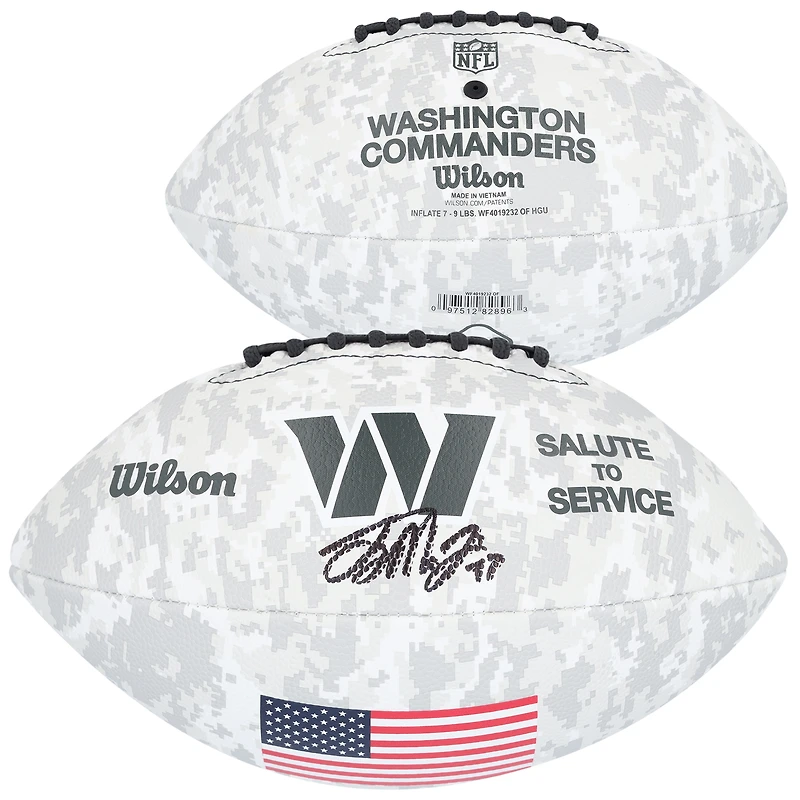 Terry McLaurin Washington Commanders Autographed Wilson 2024 Salute To Service Football