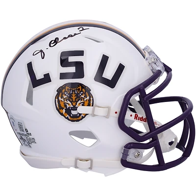Ja'Marr Chase LSU Tigers Autographed Riddell White Speed Mini Helmet