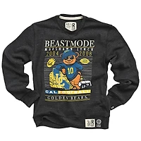 Men's Roots of Fight Marshawn Lynch Black Cal Bears Beastmode Tri-Blend Pullover Sweatshirt