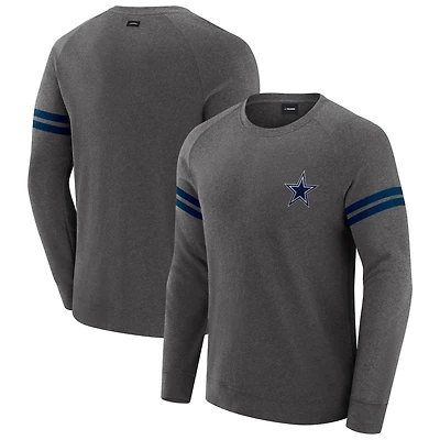 Men's J. Palmer Dark Heather Gray Dallas Cowboys Players Lounge Raglan Tri-Blend Sweatshirt