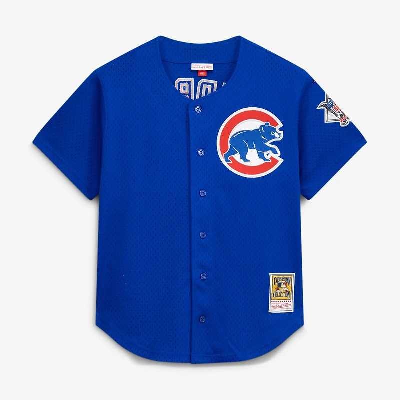 Men's Mitchell & Ness Ryne Sandberg Royal Chicago Cubs Cooperstown Collection 1997 Mesh Batting Practice Button-Up Jersey