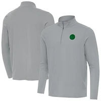 Men's Antigua Gray Golden State Warriors St. Patrick's Day Intent Quarter-Zip Jacket