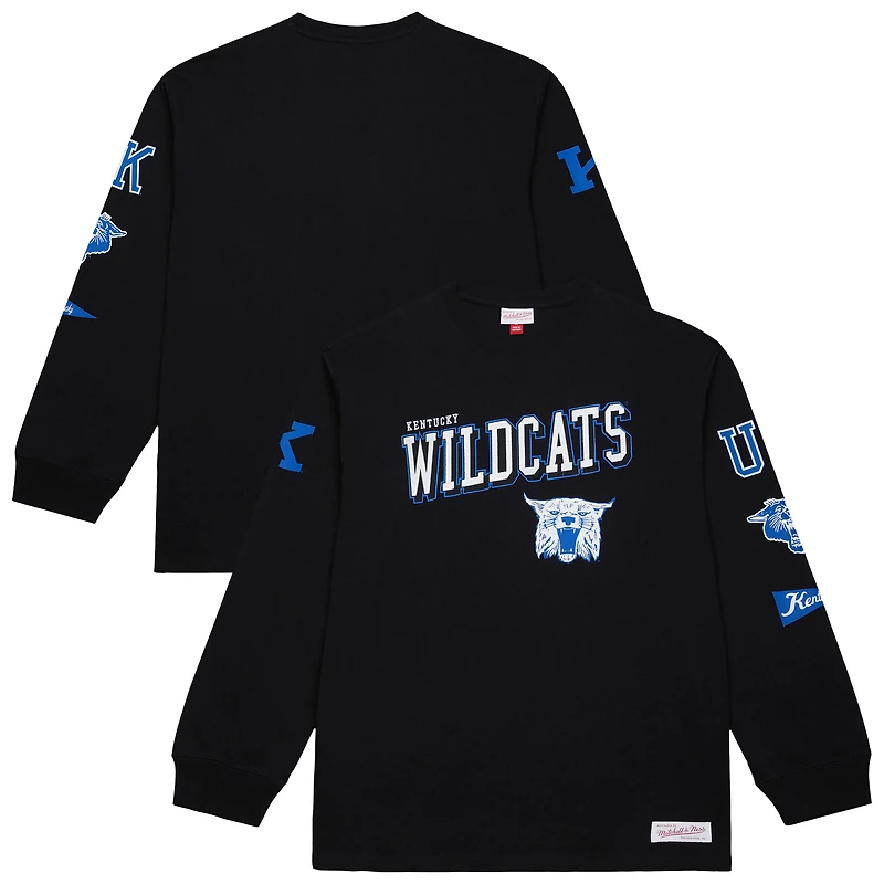 Men's Mitchell & Ness Black Kentucky Wildcats Training Camp Long Sleeve T-Shirt