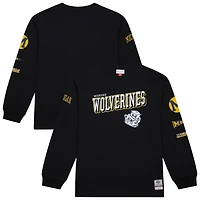 Men's Mitchell & Ness Black Michigan Wolverines Training Camp Long Sleeve T-Shirt