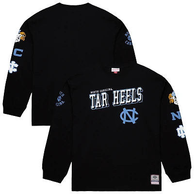 Men's Mitchell & Ness  Black North Carolina Tar Heels Training Camp Long Sleeve T-Shirt