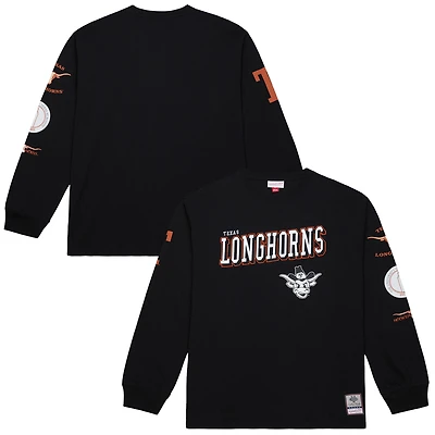 Men's Mitchell & Ness Black Texas Longhorns Training Camp Long Sleeve T-Shirt