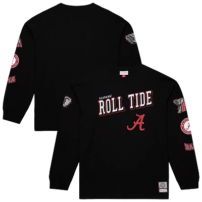 Men's Mitchell & Ness Black Alabama Crimson Tide Training Camp Long Sleeve T-Shirt