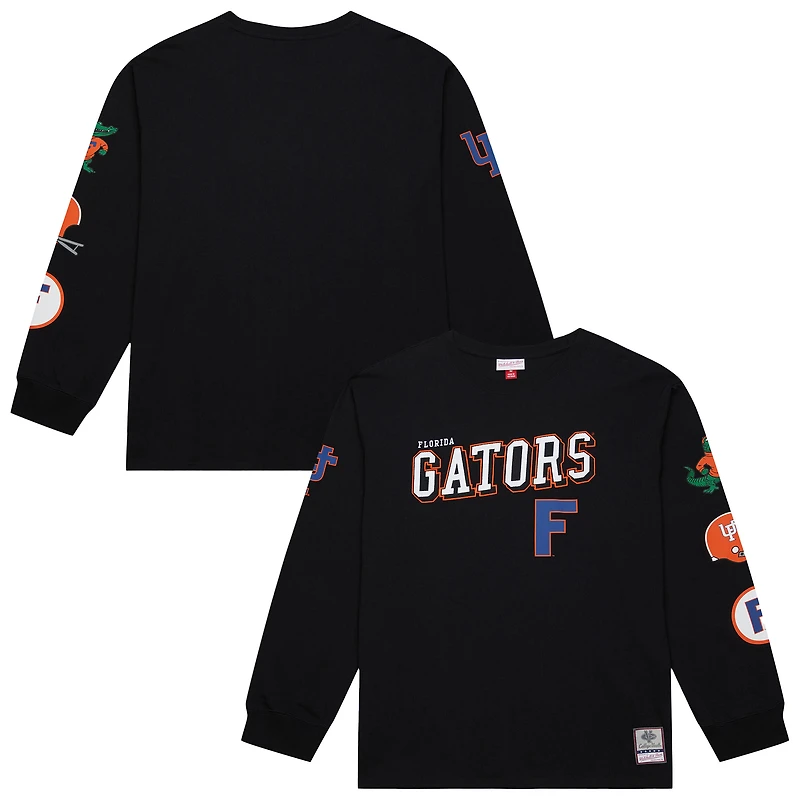 Men's Mitchell & Ness Black Florida Gators Training Camp Long Sleeve T-Shirt
