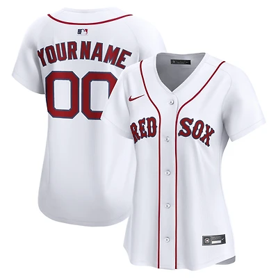 Women's Nike  White Boston Red Sox Home Limited Custom Jersey