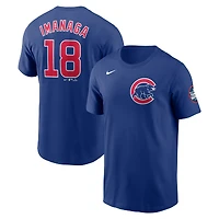 Men's Nike Shōta Imanaga Royal Chicago Cubs 2025 MLB World Tour: Tokyo Series Name & Number T-Shirt