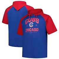 Men's Profile Royal Chicago Cubs Big & Tall Short Sleeve Pullover Hoodie