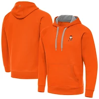 Men's Antigua Orange Clemson Standing Tiger Golf Victory Pullover Hoodie