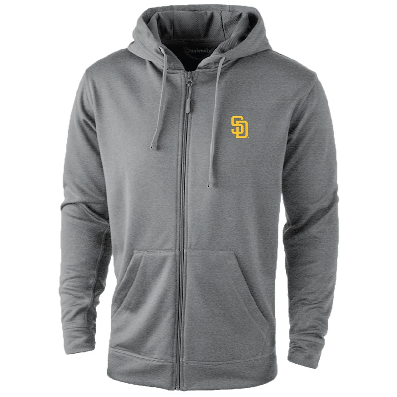 Men's Dunbrooke Gray San Diego Padres Trophy Full-Zip Hoodie