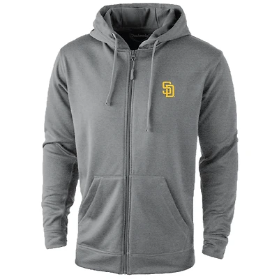 Men's Dunbrooke Gray San Diego Padres Trophy Full-Zip Hoodie