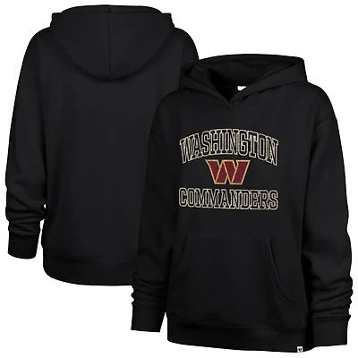 Women's '47 Black Washington Commanders Clarity Naomi Pullover Hoodie