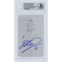 Dirk Nowitzki Dallas Mavericks Autographed 2020-21 Panini Flawless Black Printing Plate #103 #1/1 Beckett Fanatics Witnessed Authenticated Card
