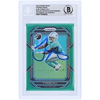 Tyreek Hill Miami Dolphins Autographed 2022 Panini Prizm Green #180 Beckett Fanatics Witnessed Authenticated Card