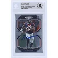 Nico Collins Houston Texans Autographed 2021 Panini Prizm #360 Beckett Fanatics Witnessed Authenticated Rookie Card