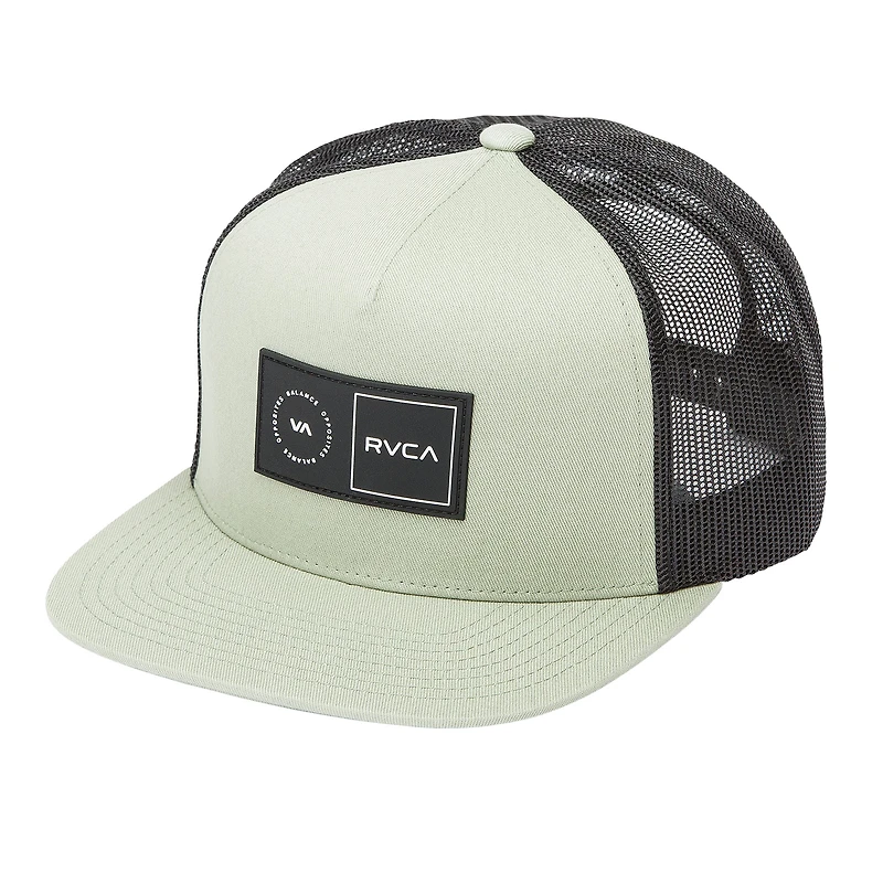Men's RVCA Light Green Platform Trucker Snapback Hat