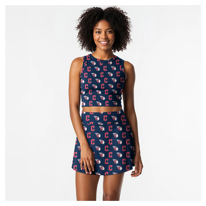 Women's Concepts Sport Navy Cleveland Guardians Knit Tank Top & Skort Set