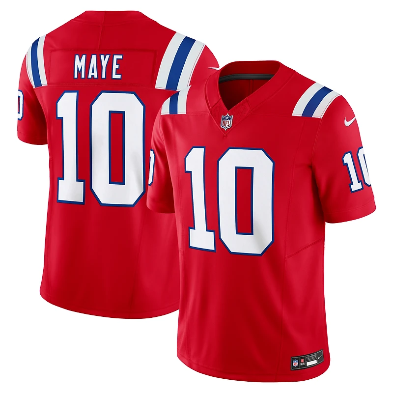 Men's Nike Drake Maye Red New England Patriots Alternate  Vapor F.U.S.E. Limited Jersey