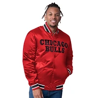 Men's Starter  Red Chicago Bulls Reversible Satin Full-Snap Varsity Jacket