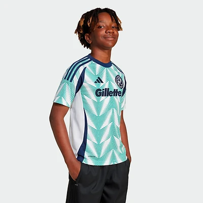 Youth adidas  White New England Revolution 2025 Eastern White Pine x Flag of New England Replica Jersey