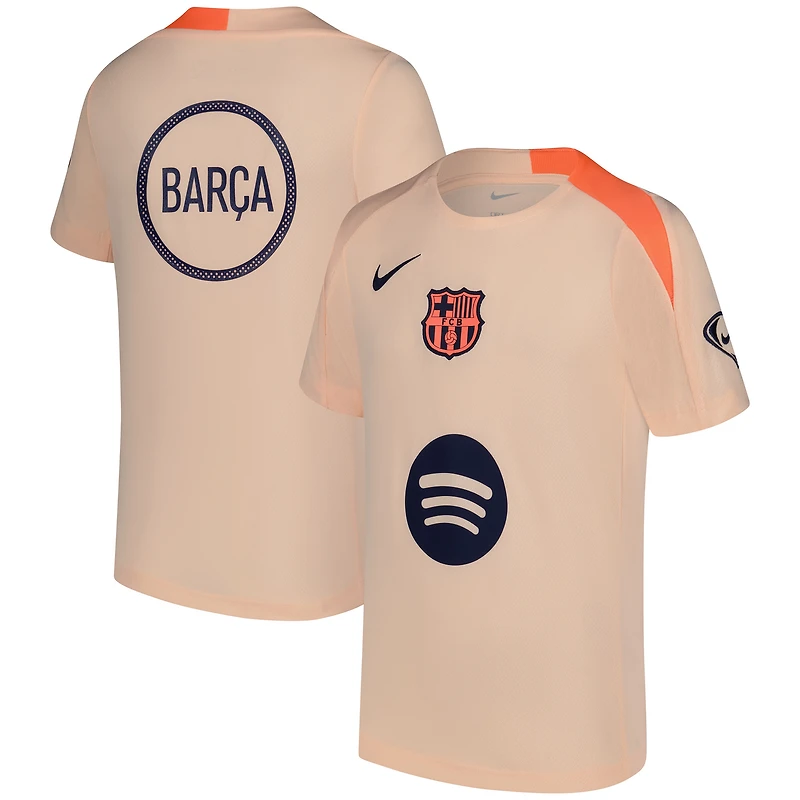 Youth Nike  Cream Barcelona 2025/26 Strike Performance Top