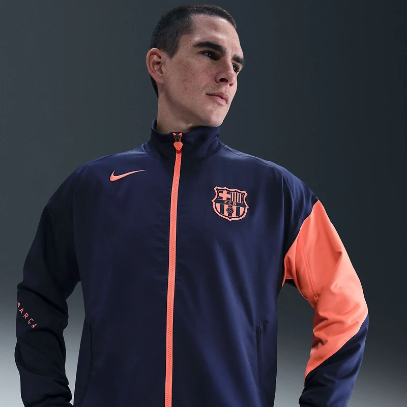 Men's Nike Navy Barcelona 2025/26 Strike Anthem Full-Zip Jacket