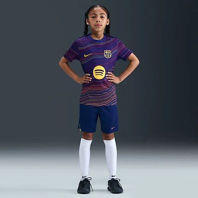 Youth Nike  Navy Barcelona 2025/26 Home Academy Pro Pre-Match Performance Top