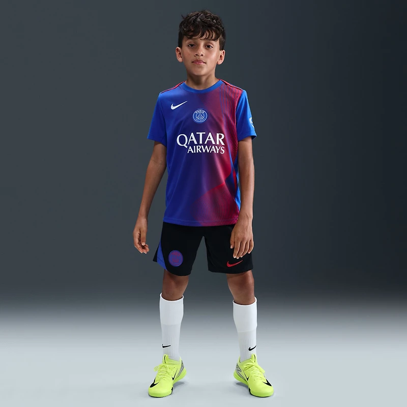 Youth Nike  Royal Paris Saint-Germain 2025/26 Third Academy Pro Pre-Match Performance Top
