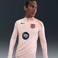 Men's Nike Orange Barcelona 2025/26 Strike Drill Quarter-Zip Long Sleeve Dri-FIT Top