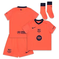 Infant Nike  Orange Barcelona 2025/26 Third Stadium Kit Set