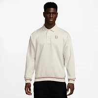 Men's Nike  Cream Chelsea Club Long Sleeve Polo