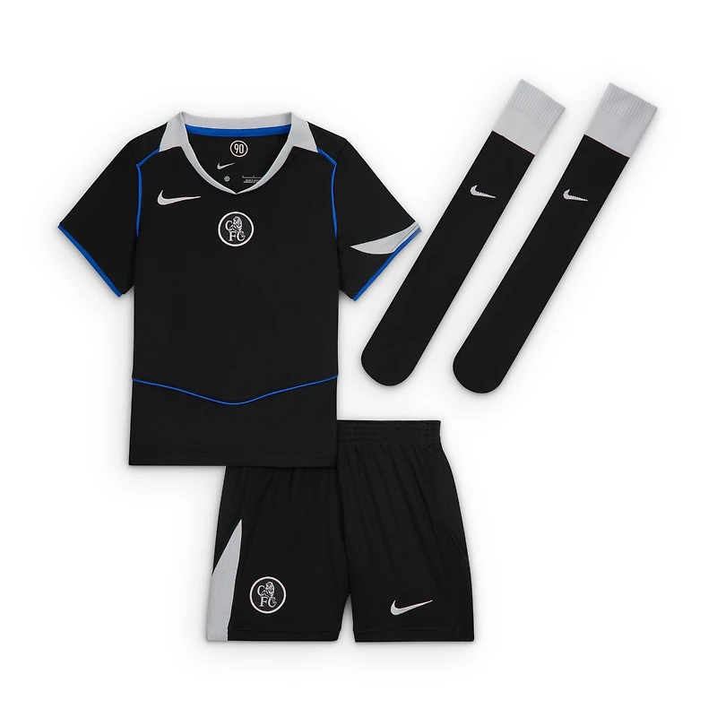 Youth Nike Black Chelsea 2025/26 Third Stadium Kit Set