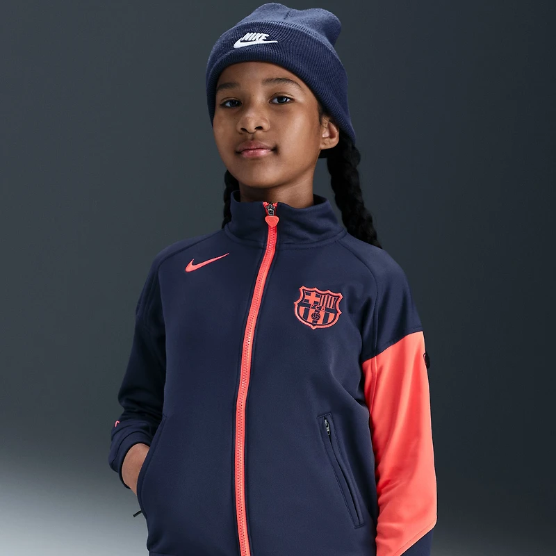 Youth Nike Navy Barcelona 2025/26 Third Academy Pro Anthem Performance Full-Zip Jacket