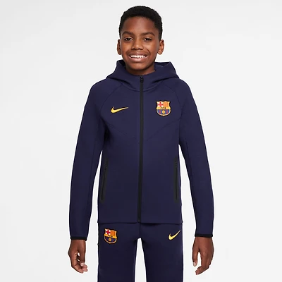 Youth Nike  Purple Barcelona 2025/26 Tech Fleece Full-Zip Hoodie
