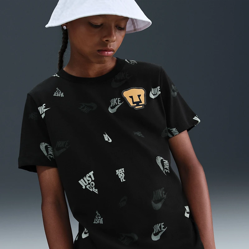 Youth Nike Black Pumas Just Do It Crest T-Shirt