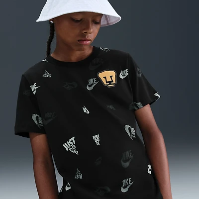 Youth Nike Black Pumas Just Do It Crest T-Shirt