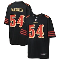 Youth Nike Fred Warner Black San Francisco 49ers 2025 Rivalries Collection Game Jersey