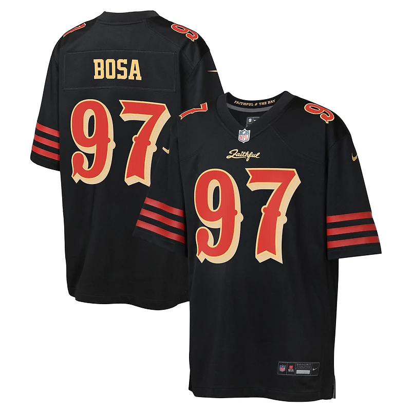 Youth Nike Nick Bosa Black San Francisco 49ers 2025 Rivalries Collection Game Jersey
