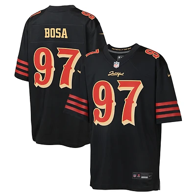 Youth Nike Nick Bosa Black San Francisco 49ers 2025 Rivalries Collection Game Jersey