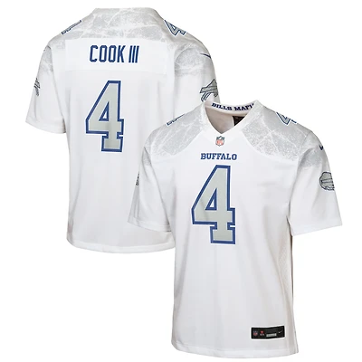 Youth Nike James Cook III White Buffalo Bills 2025 Rivalries Collection Game Jersey