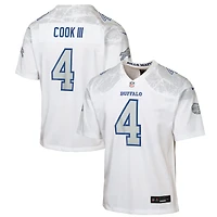 Youth Nike James Cook III White Buffalo Bills 2025 Rivalries Collection Game Jersey