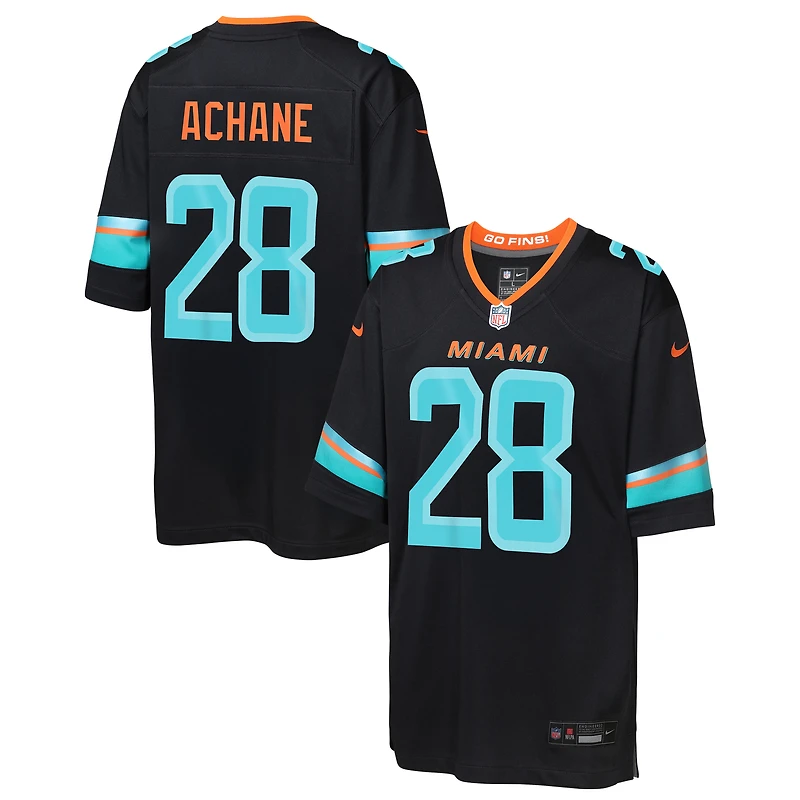 Youth Nike De’Von Achane Pitch Blue Miami Dolphins 2025 Rivalries Collection Game Jersey