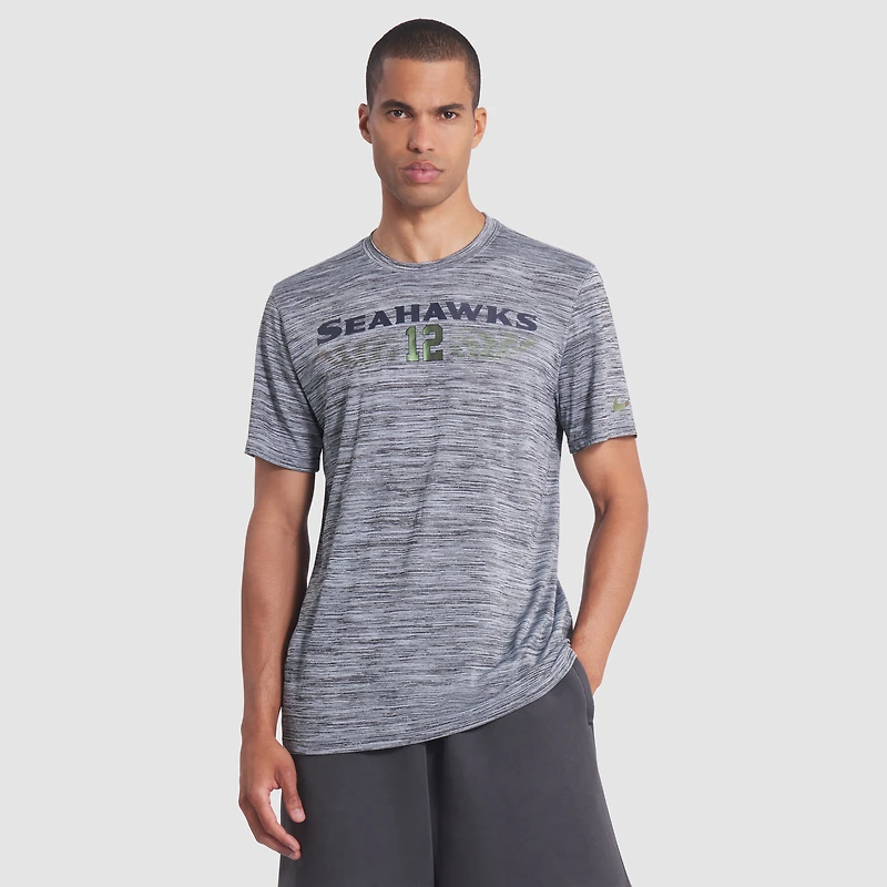 Men's Nike Wolf Gray Seattle Seahawks 2025 Rivalries Collection Sideline Velocity Dri-FIT T-Shirt